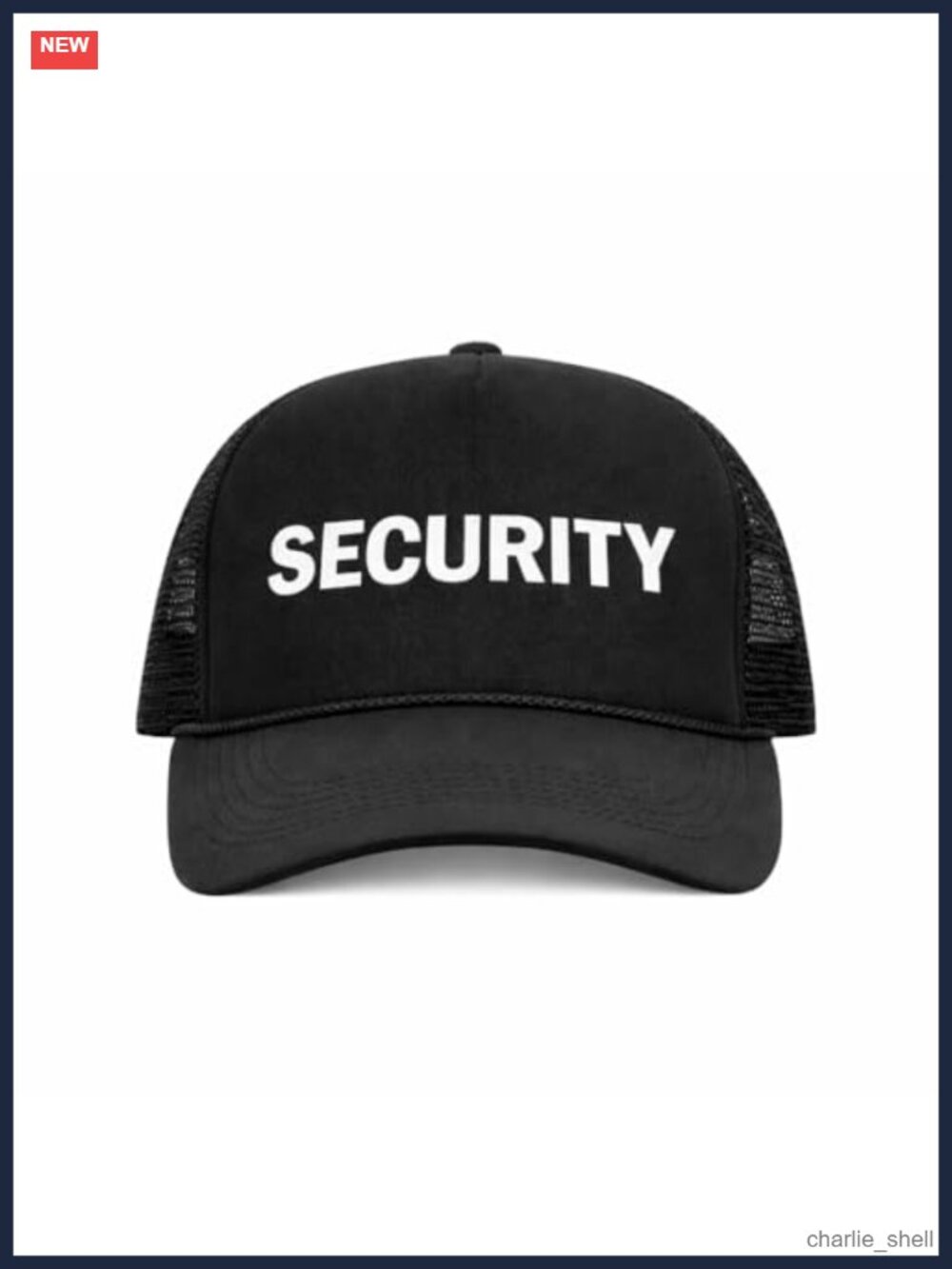Security Trucker Hat Mesh Back Snapback Adjustable Baseball Cap